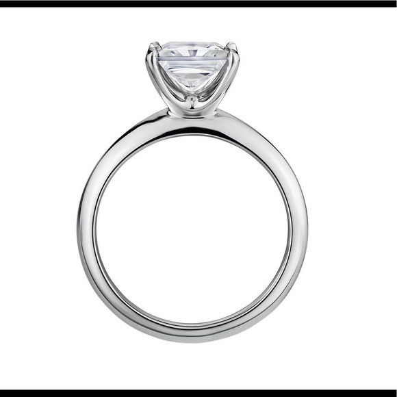 1Ct 6mm Princess Cut Solitaire Ring VVS1 Lab Diamond - Picture 11 of 17